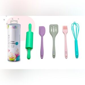 melii 5 Piece Real Mini Baking Tool Set, Cooking Tools Bakeware Silicone Spatula
